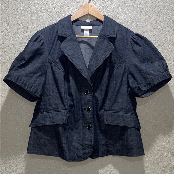 Fashion Bug Navy Short Sleeve Blazer - Picture 1 of 4